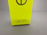 yellow box with a black logo on it sitting on a table