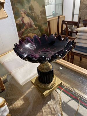 Coupe sur piédouche en cristal, début XIXe