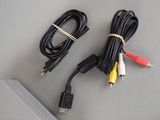 two cables connected to a computer mouse on a table