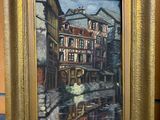 a picture of a painting of a book store