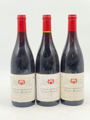 trois bouteilles de vin sont alignées sur une surface blanche