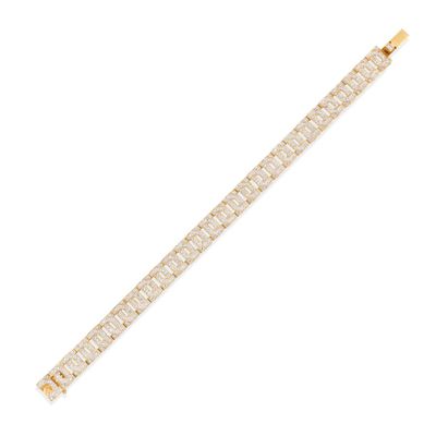 a diamond and eighteen karat gold bracelet