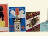 four different types of advertising posters on display