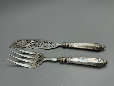 Couverts à Mignardises – Manche Argent Fourré, Doré, 4 Pièces, Début 1900, France