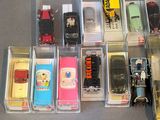 a lot of different types of cell phones in the box