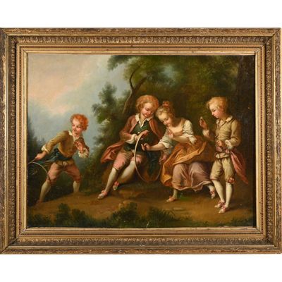 ECOLE FRANCAISE du XVIIIè. (Suiveur de LANCRET Nicolas. - Photo 1