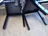 a pair of skis that are sitting on top of a table