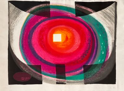 une image représentant un cercle dessiné, avec une lumière au centre