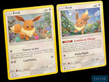 deux cartes Pokémon représentant un renard et un renard en arrière-plan