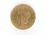 an image of a gold coin on a white surface