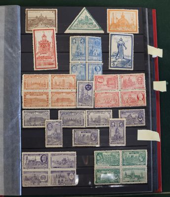a book with a bunch of different stamps on it