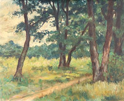 Louis De MARQUEVIC (1896-1973), Bois de Boulogne, huile sur …