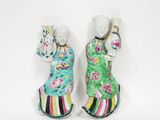paire de figurines chinoises représentant une femme et un homme
