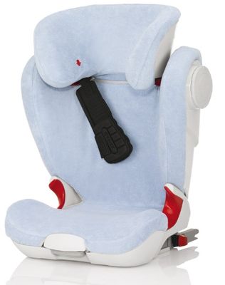 a close up of a child ' s car seat on a white background