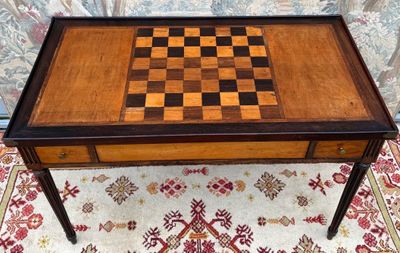 Table à jeux de tric-trac d'époque Louis XVI en citronnier e…