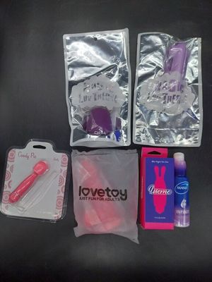 a lot of items that include toothbrushes, toothpaste, toothpaste, toothpaste, toothpaste, toothpaste,