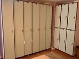 a room with a lot of closets in it
