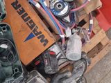 a pile of assorted items sitting on a pallet