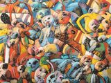 an image of a painting of a crowd of clowns in a circus