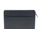 louis vuitton black epi leather zipped wallet