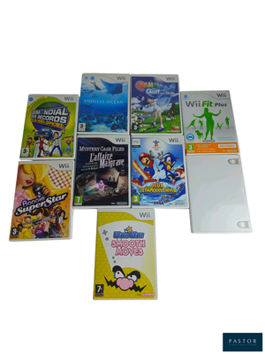 un grand nombre de jeux vidéo sur la table