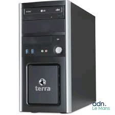a desktop computer with a hard drive on top of it