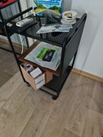 Desserte en métal noir et mélaminé sur roulettes à trois niv… (photo 2)