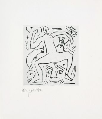 une image d'un dessin en noir et blanc d'un homme sur un cheval