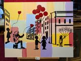 une photo d'un tableau représentant un couple se tenant la main