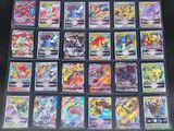 the pokemon cards are all in different colors and designs