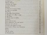 an open book with a list of table des matres written in french