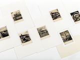 many old photos of people on a white surface