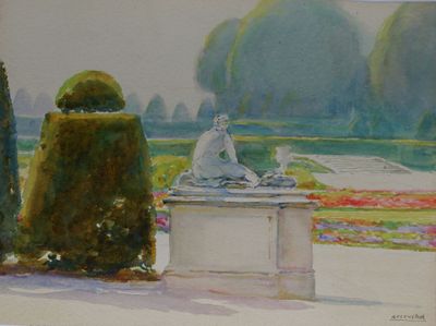 Isidore ROSENSTOCK (1880-1956). Statue de dos dans le parc de Versaill