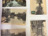 many old photos of a river in the middle of the picture