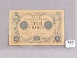 une photo d'un billet de banque français sur lequel figure l'image d'une femme