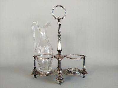 CHRISTOFLE : porte-huilier vinaigrier de table à poignée ann…