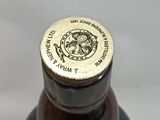 a close up of a bottle of beer with a label on it