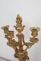 Paire de candélabres à trois lumières en bronze finement cis… (photo 3)