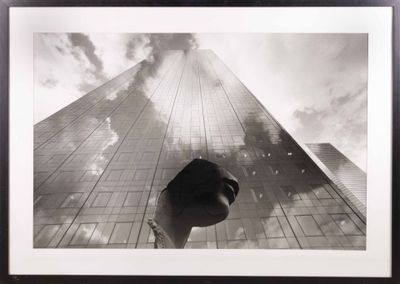 a black and white photo of a tall building