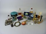 many different types of perfume bottles on the table