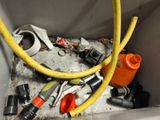 a yellow hose that is connected to a yellow hose