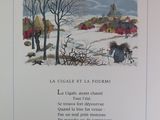 a picture of a picture of a winter scene with a poem