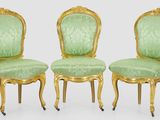 three chairs with green upholstered upholstered upholstered upholstered upholstered upholstered upholstered upholstered