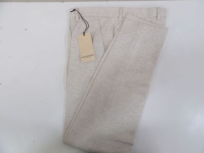 men ' s light grey pants with a tag on the side