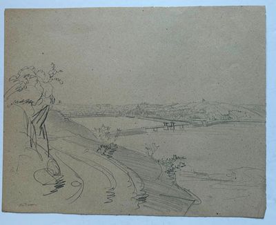 un vieux dessin représentant une femme qui descend une colline en skateboard
