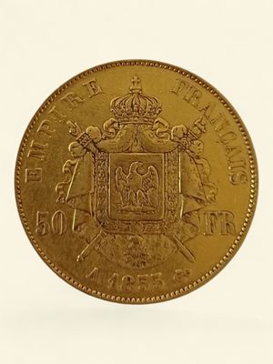 l'image d'une pièce d'or sur laquelle figurent des armoiries