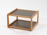 an image of a wooden coffee table with a glass top