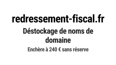 Nom de domaine redressement-fiscal.