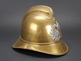 helmet of a fireman with a crest on the side