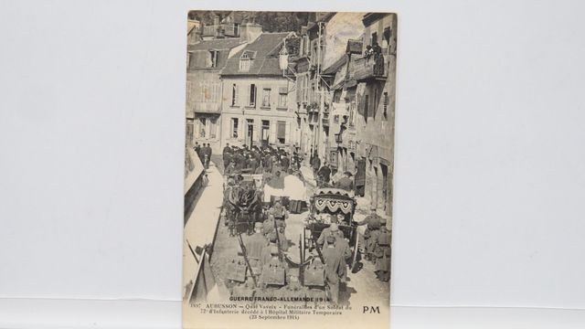 GFA PM 1897. Aubusson. Quai Vaveix. Funérailles d’un soldat du 72...
